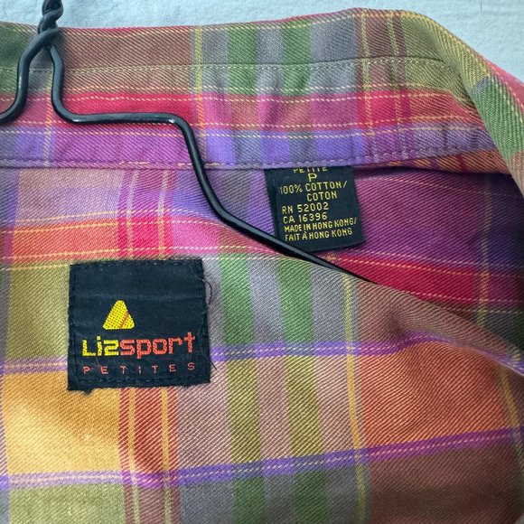Vintage Lizsport Petites Women's Plaid - Picture 6 of 7